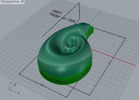 Snail pendant 3691 3D print model 3D print model_7