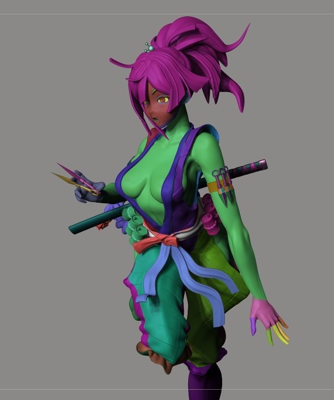 Yuzuriha Hell Paradise 3D print model_12