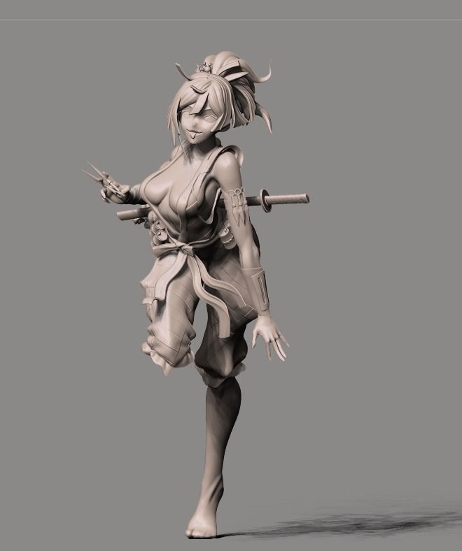 Yuzuriha Hell Paradise 3D print model_22
