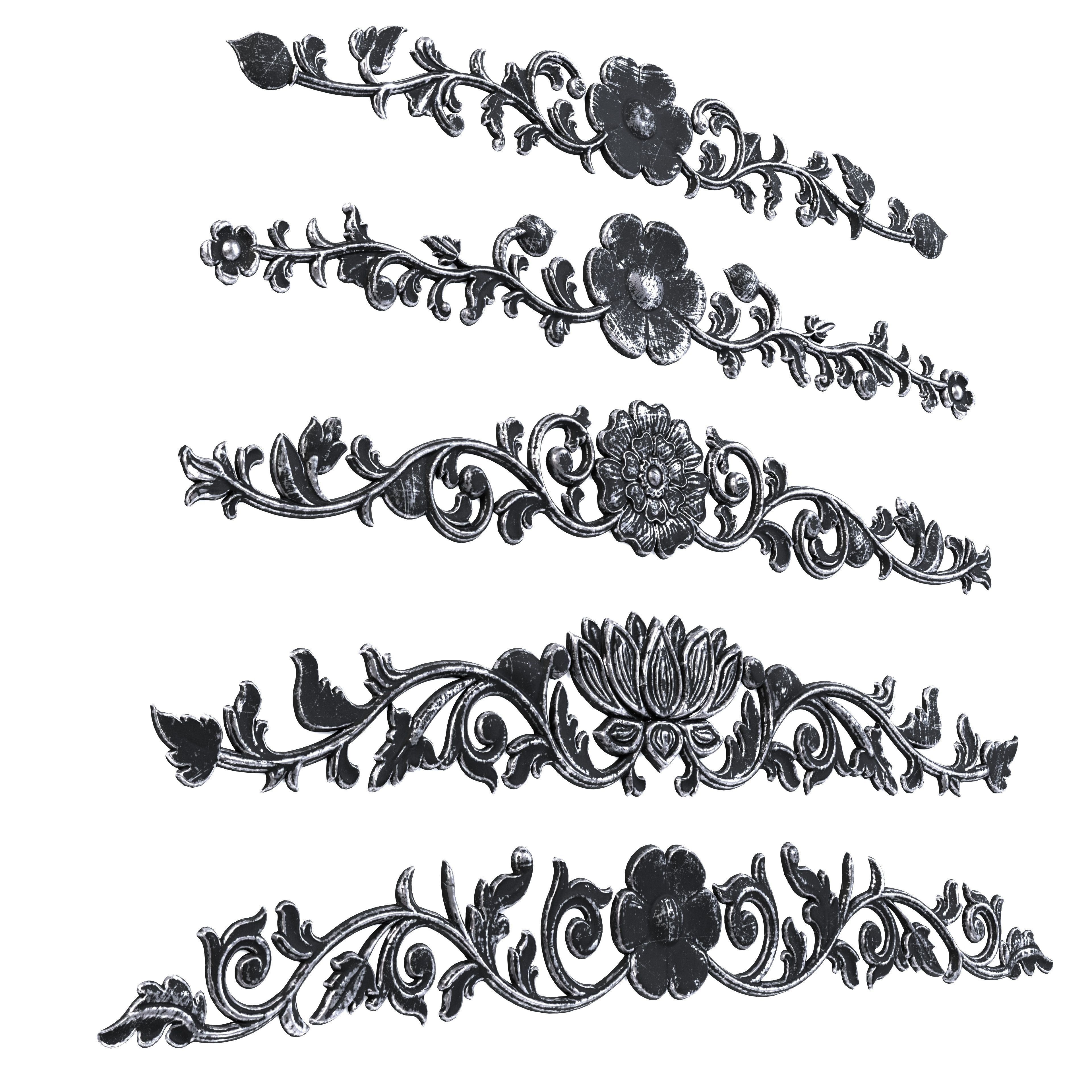 5 Low-Poly Ornament Vol 06-3 Low-poly 3D model Low-poly 3D model_6