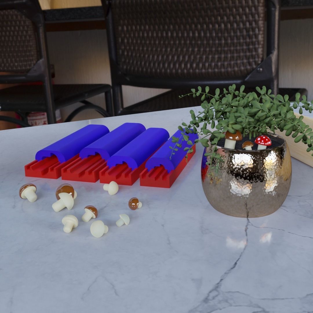 ROLLER FOR MAKING POLYMER CLAY MUSHROOMS 3D print model_2