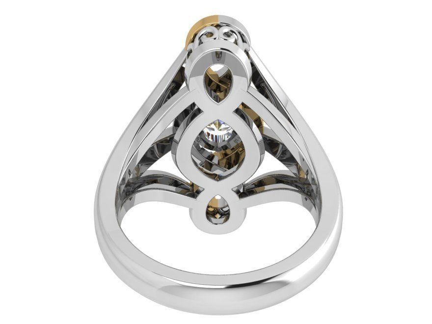 Infinity diamond ring 3697 3D print model 3D print model_3