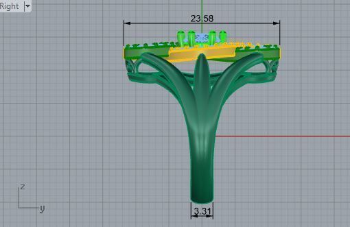 Infinity diamond ring 3697 3D print model 3D print model_6