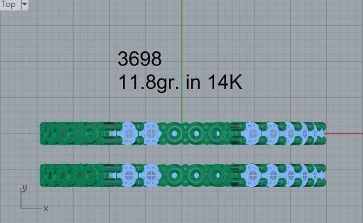 Magnificent diamond earrings 3698 3D print model 3D print model_4