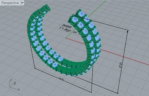 Magnificent diamond earrings 3698 3D print model 3D print model_7