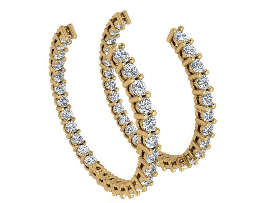 Magnificent diamond earrings 3698 3D print model 3D print model_1