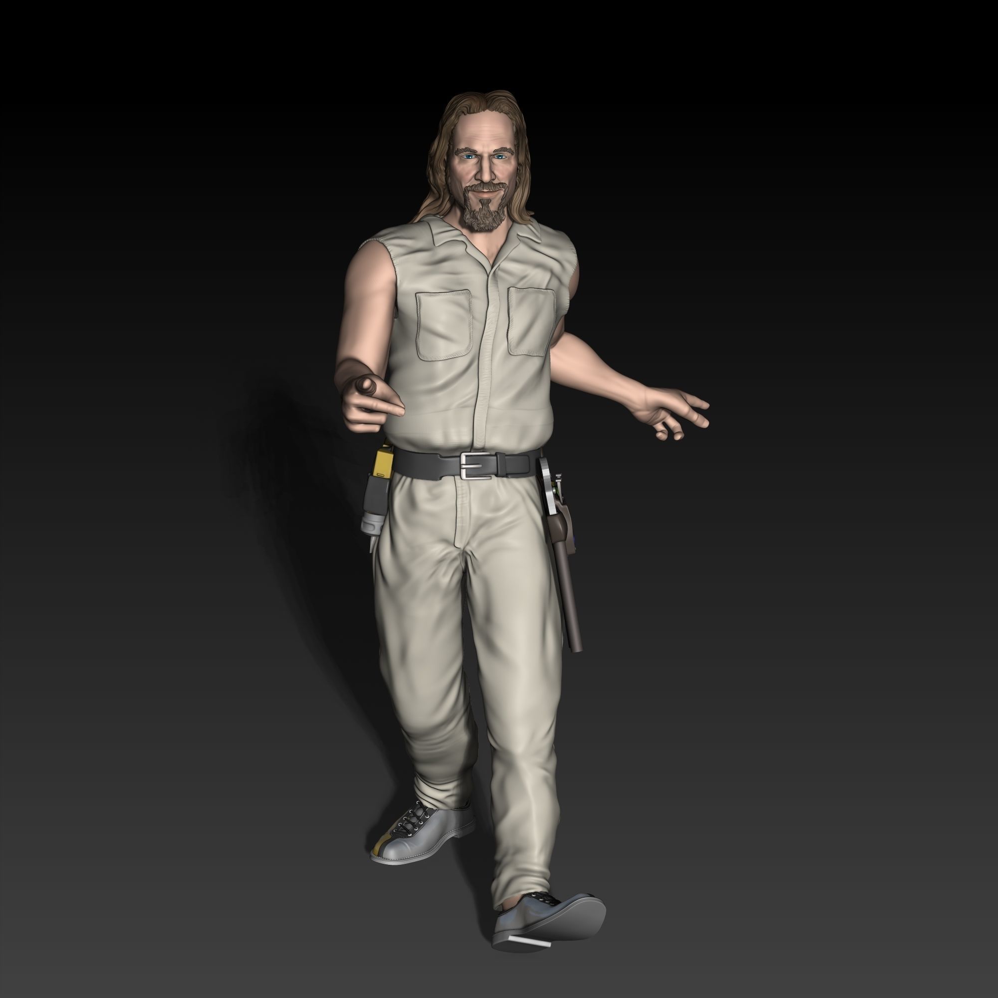 Dude Big Lebowski Cabel Guy figurine for 3D printing  3D print model_1