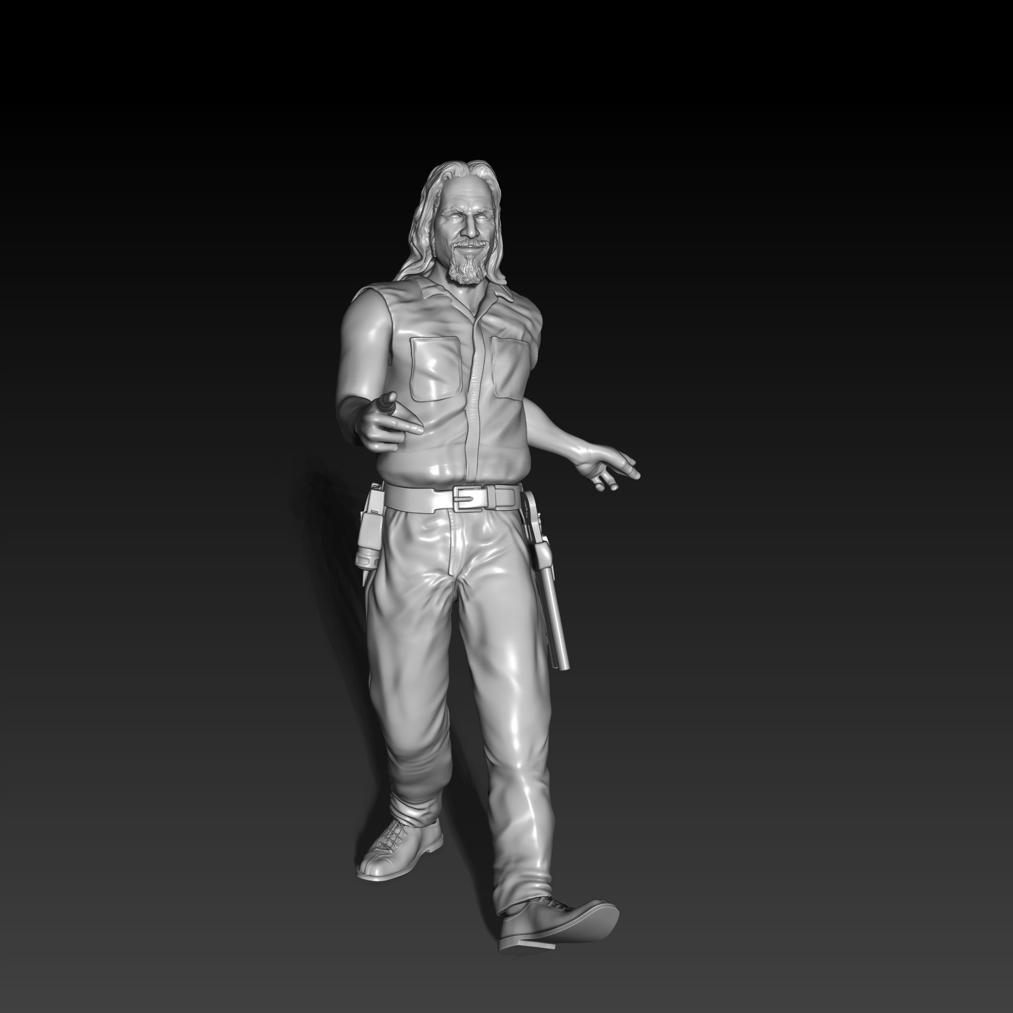 Dude Big Lebowski Cabel Guy figurine for 3D printing  3D print model_7