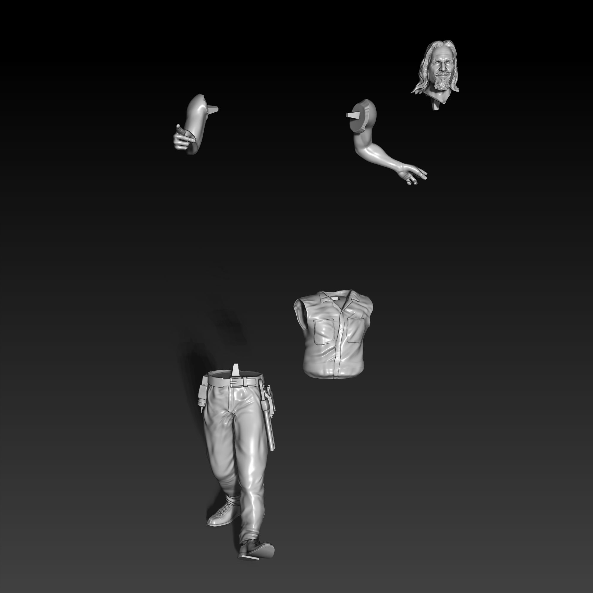 Dude Big Lebowski Cabel Guy figurine for 3D printing  3D print model_5