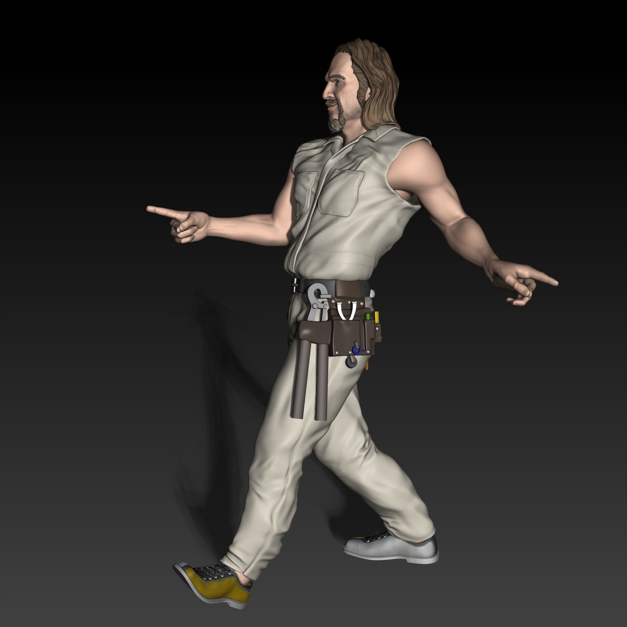 Dude Big Lebowski Cabel Guy figurine for 3D printing  3D print model_3