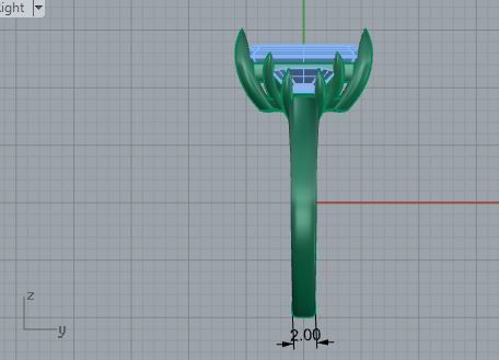 Chain style diamond ring 3700 3D print model 3D print model_6