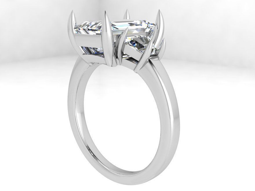 Chain style diamond ring 3700 3D print model 3D print model_2
