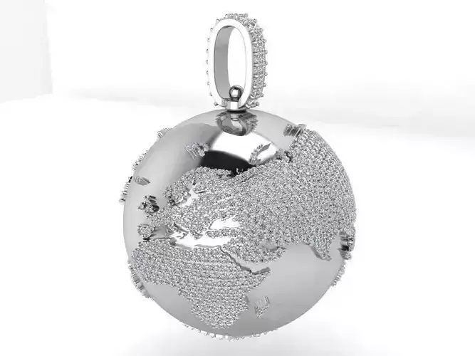 World ball pendant 3705 3D print model