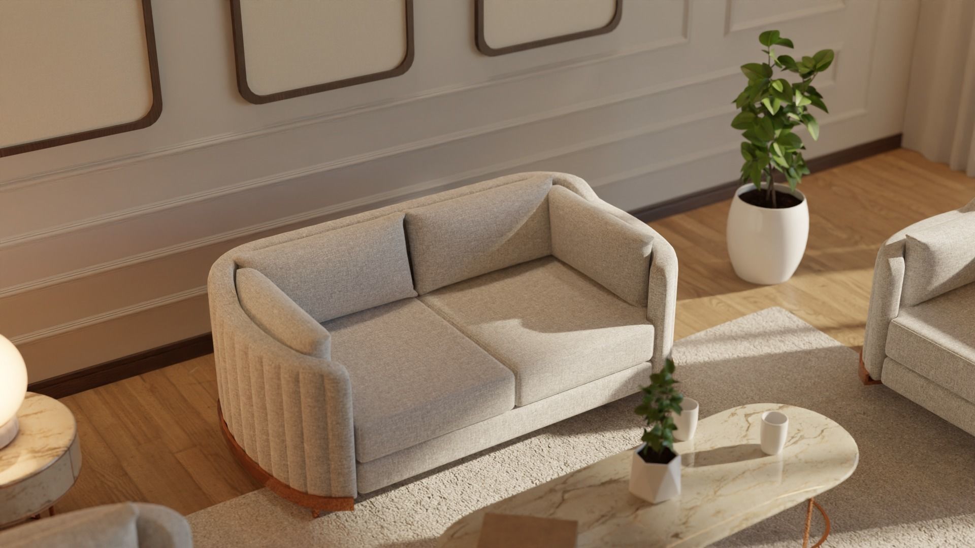 Living Room - 02 Low-poly 3D model_6