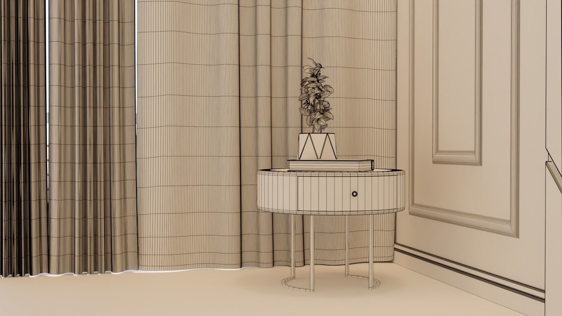 Living Room - 02 Low-poly 3D model_27