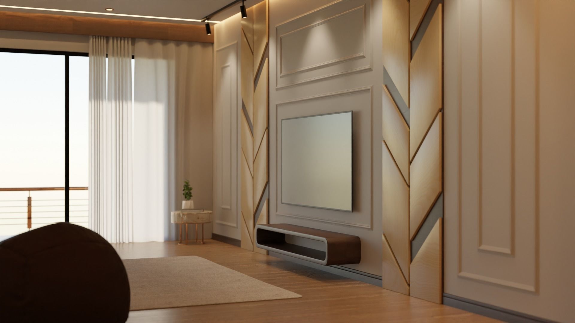 Living Room - 02 Low-poly 3D model_30