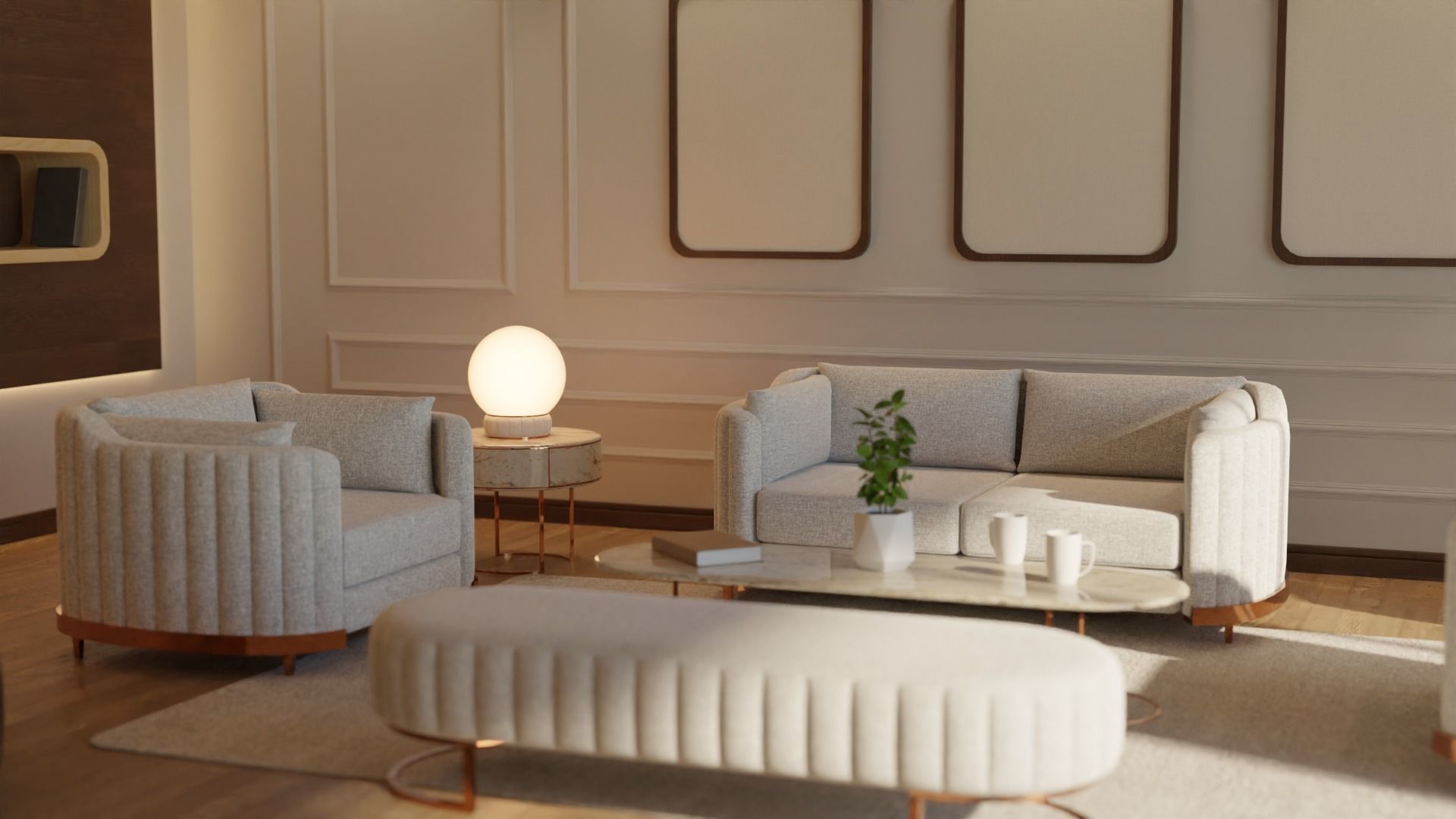 Living Room - 02 Low-poly 3D model_14