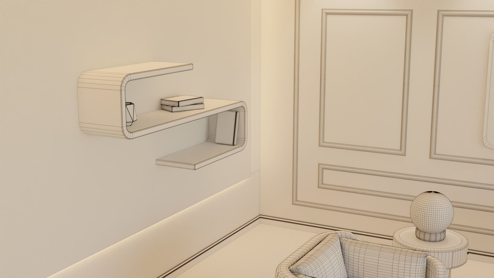 Living Room - 02 Low-poly 3D model_41