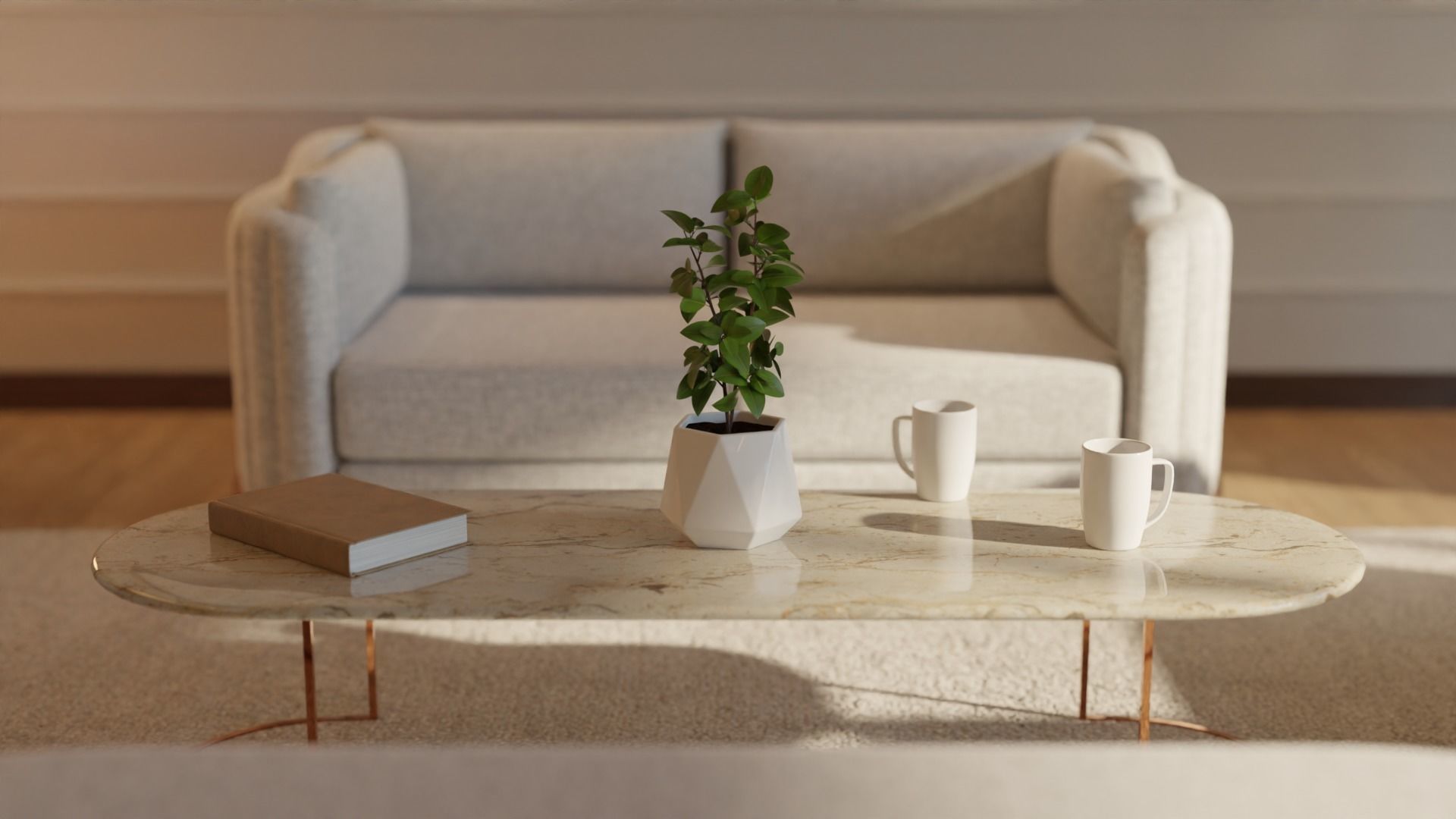 Living Room - 02 Low-poly 3D model_20