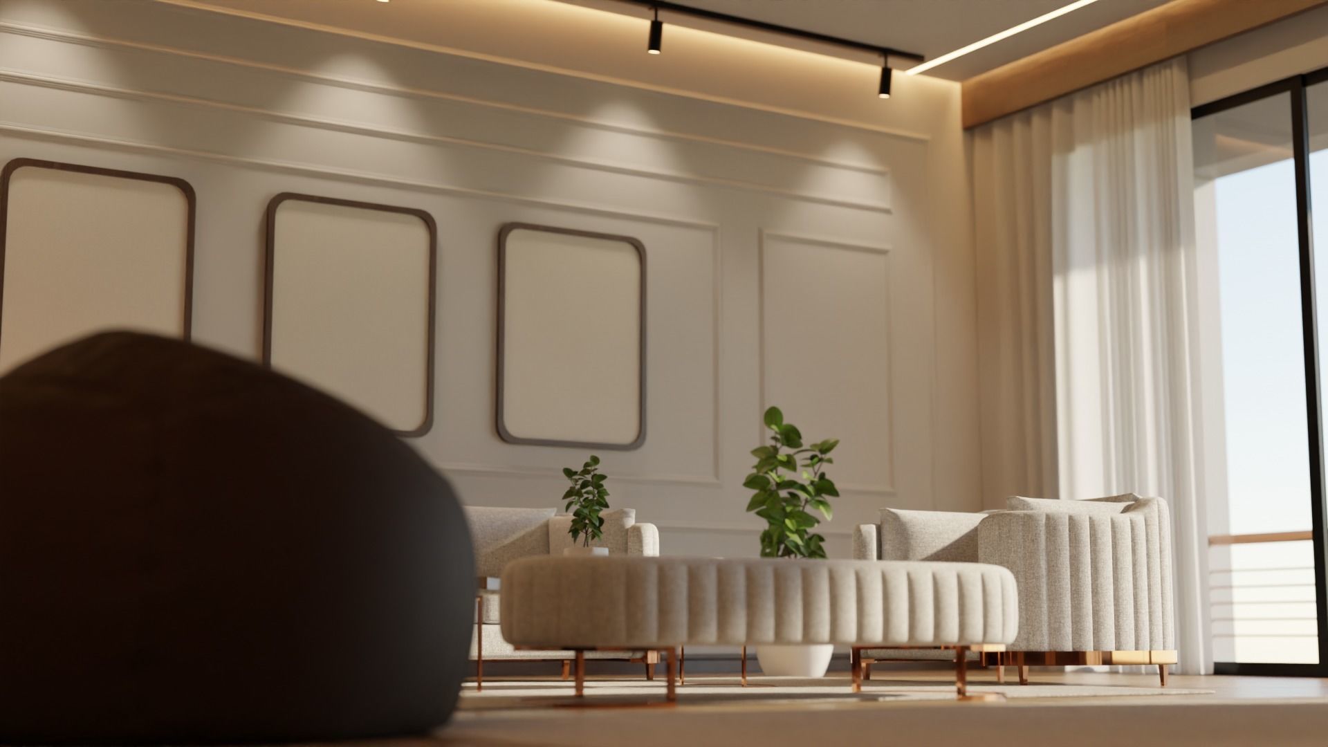 Living Room - 02 Low-poly 3D model_10