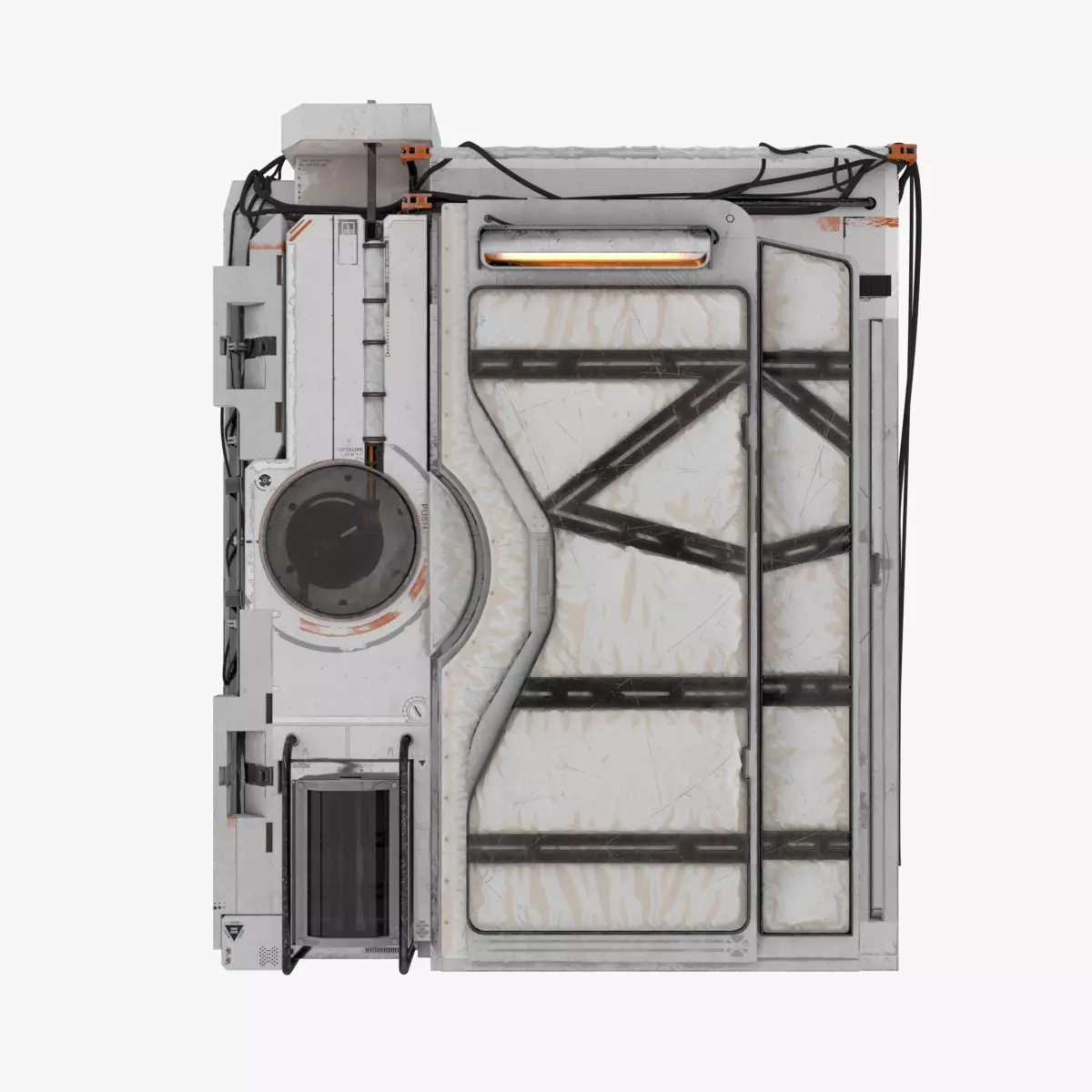 Scifi Door Animated 3D model_0