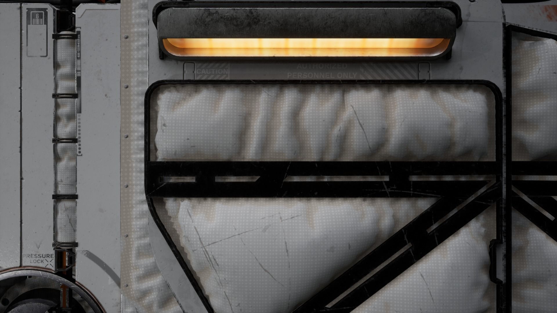 Scifi Door Animated 3D model_10