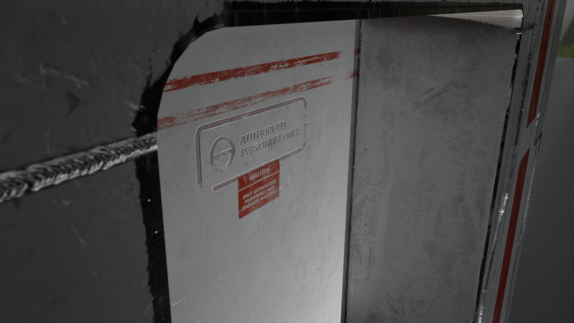 Scifi Door Animated 3D model_14