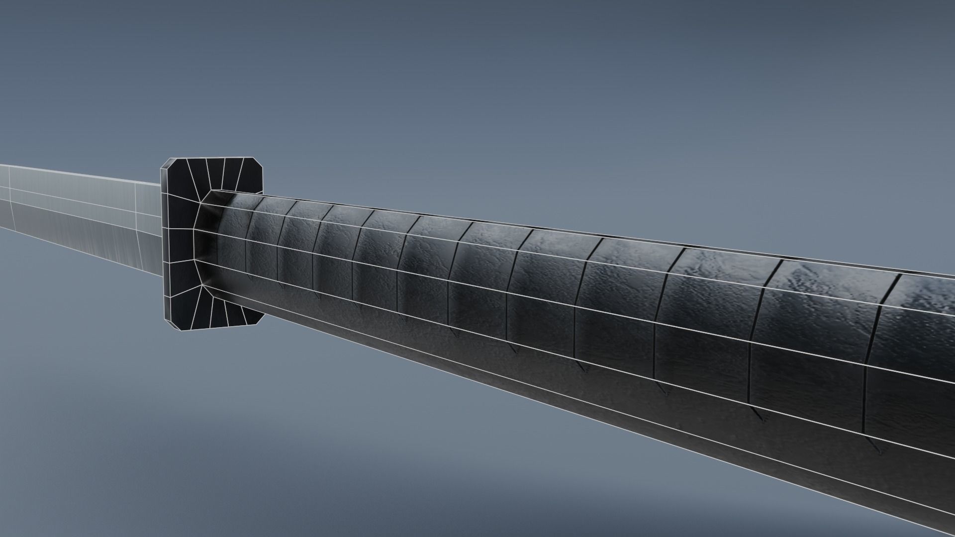Deadpool katana Low-poly 3D model_8