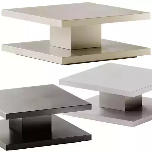 Cool and Classic Geometric Form Coffee Table by Caracole