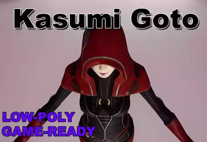 Kasumi Goto from Mass Effect 2 3 3D Fully Rigged and Optimized  Low-poly 3D model