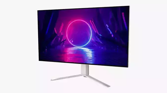 32-Inch Monitor White 3D model