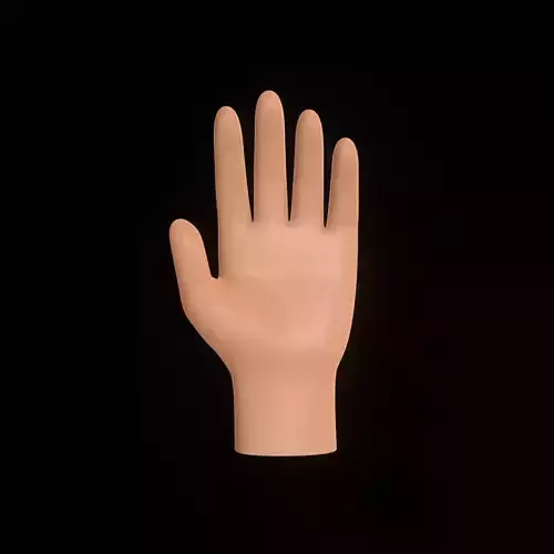 Simple Cartoon hand rigged Free 3D model