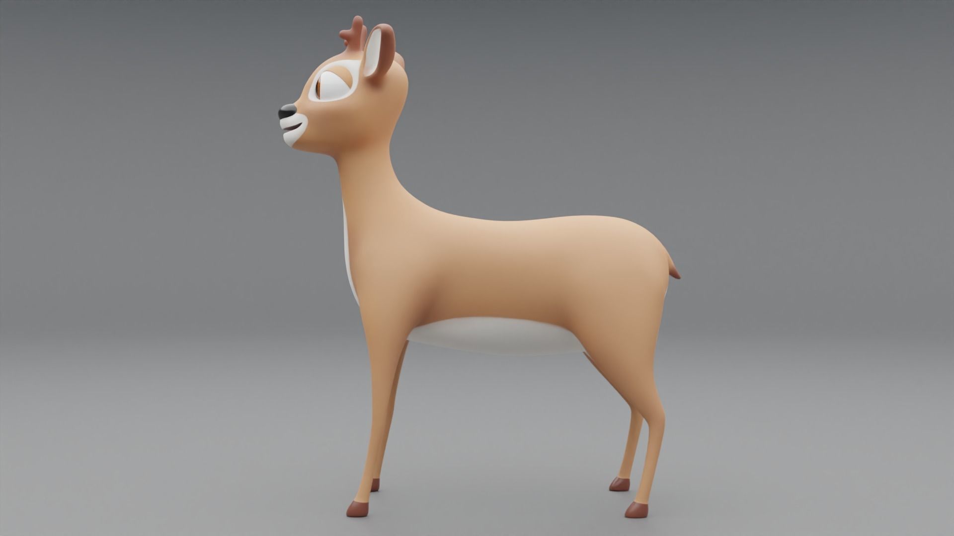 3D Deer Cartoon Character 3D model_4