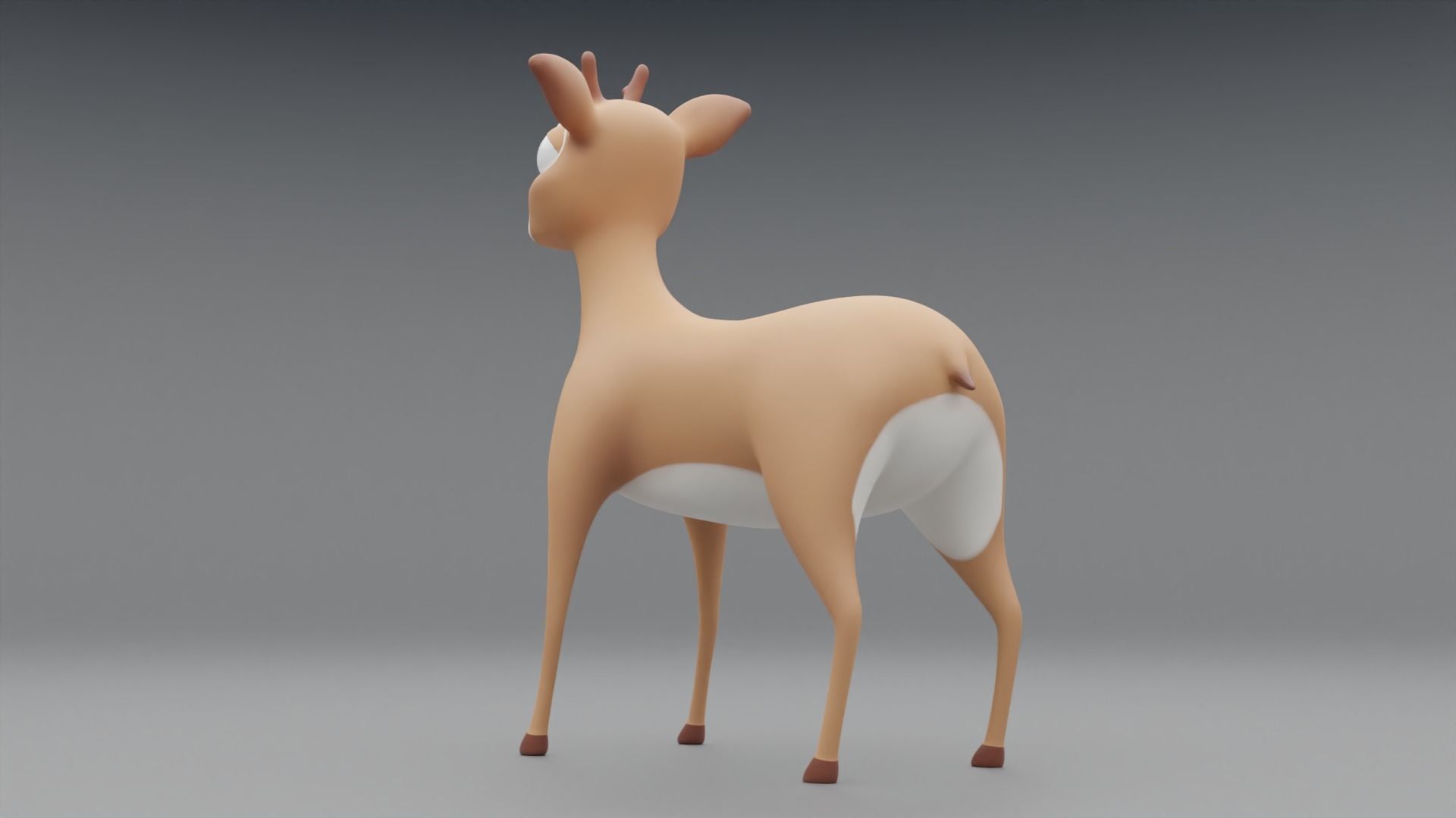 3D Deer Cartoon Character 3D model_9