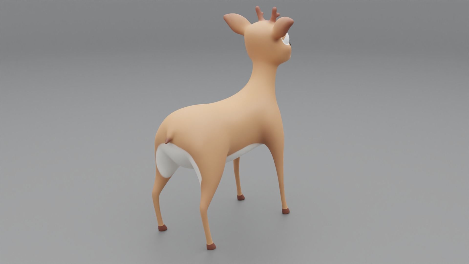 3D Deer Cartoon Character 3D model_8