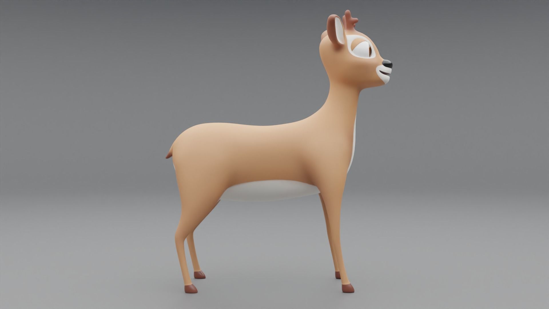 3D Deer Cartoon Character 3D model_5