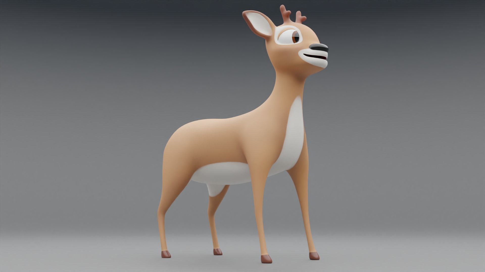 3D Deer Cartoon Character 3D model_7