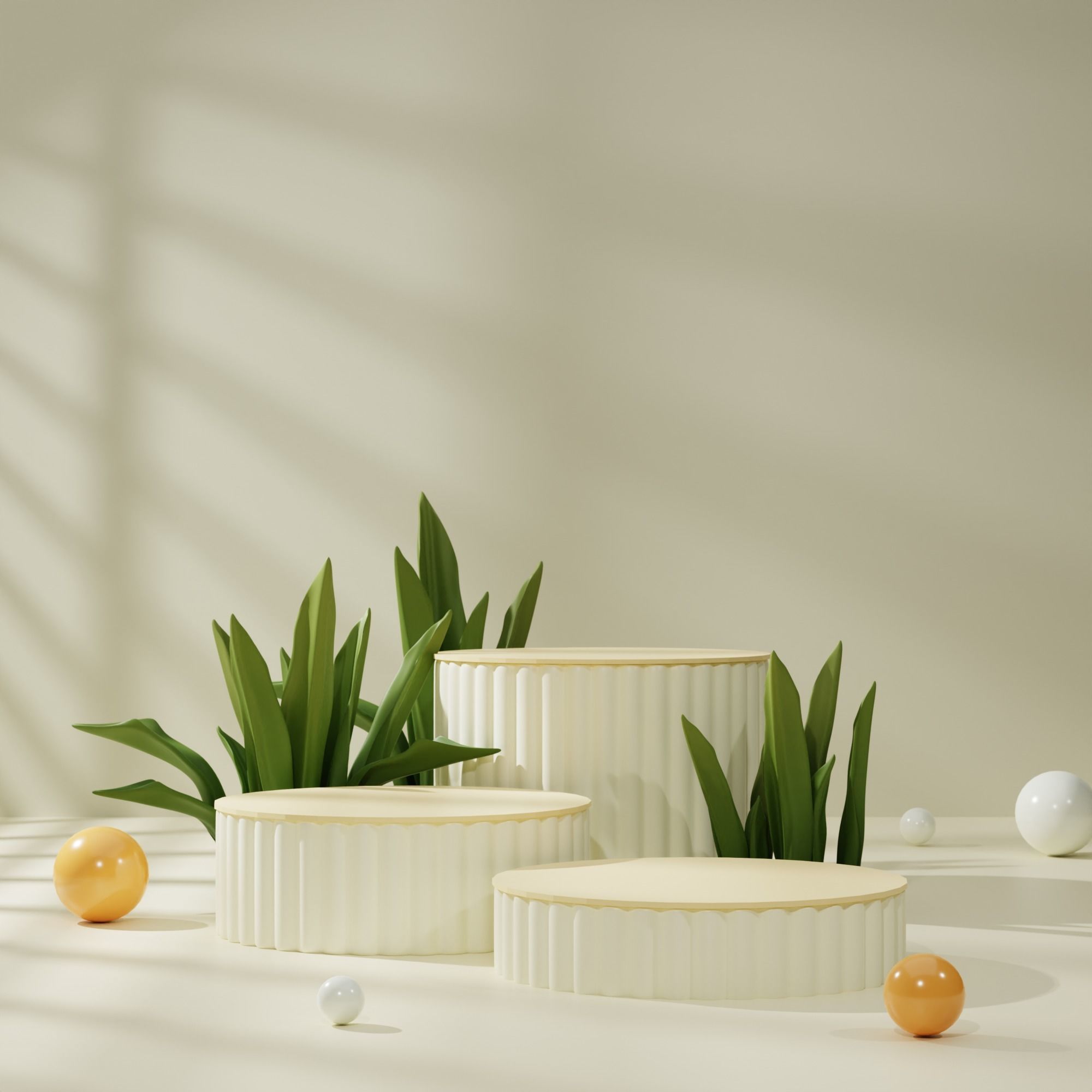 Image illustration of empty space podium display for product 3D model_1