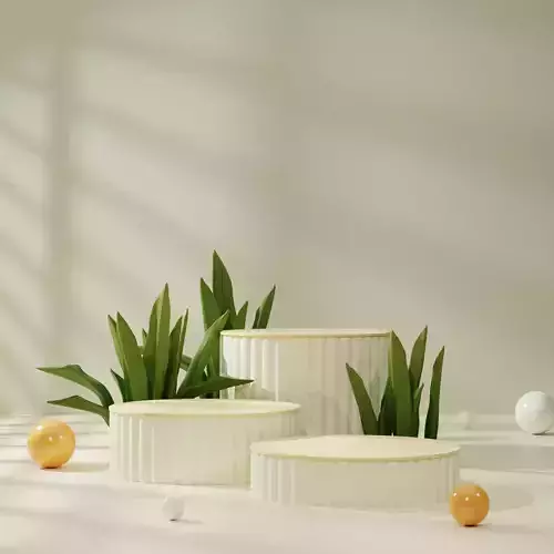 Image illustration of empty space podium display for product 