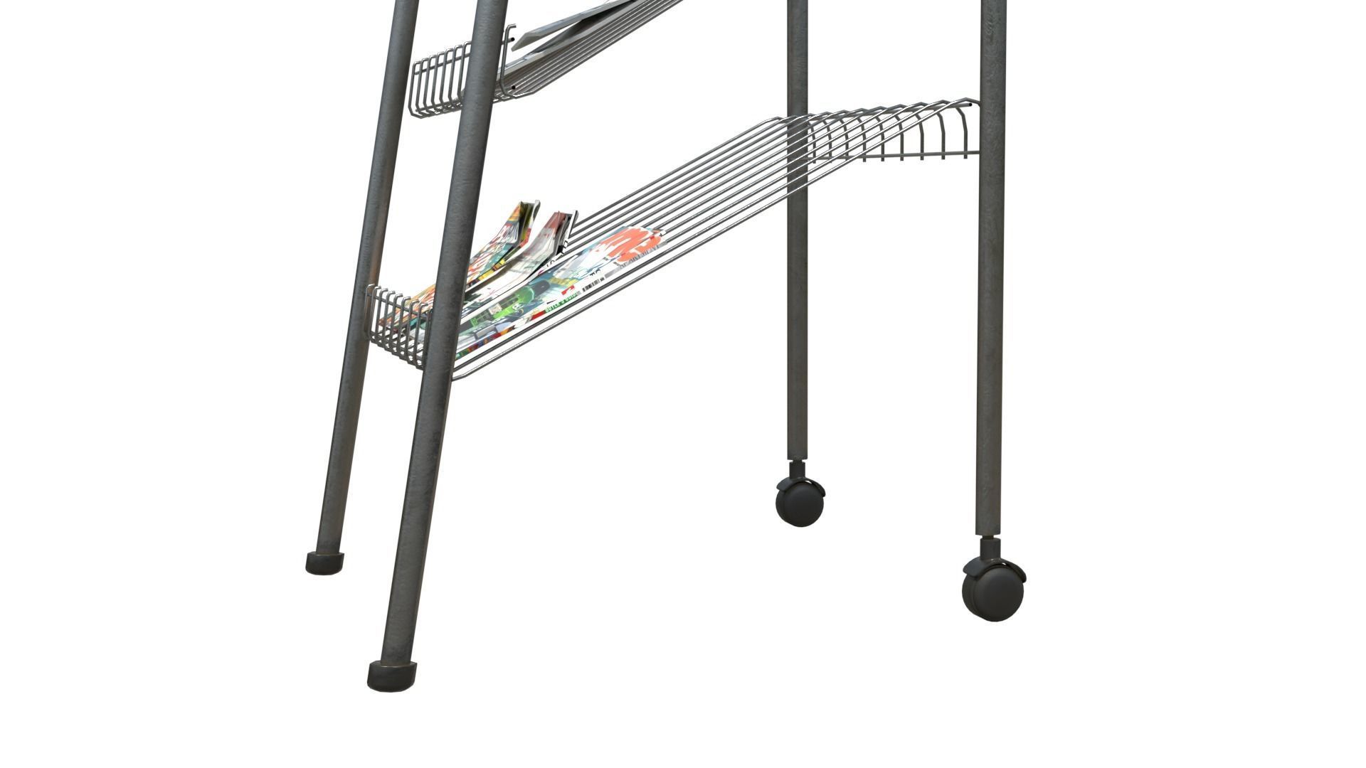Magazine Display Rack with 4k pbr textures Low-poly 3D model_5