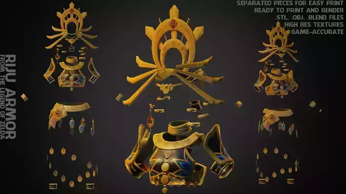 The Legend of Zelda Riju Armor for Cosplay 3D print model