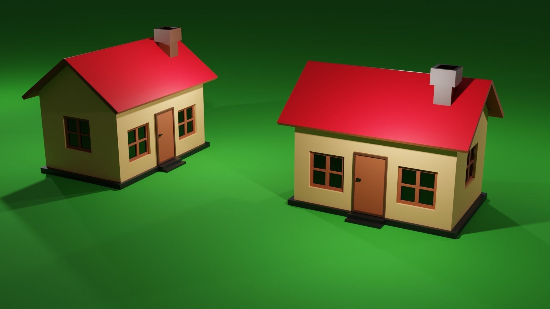 Simple House Low Poly Low-poly 3D model_3