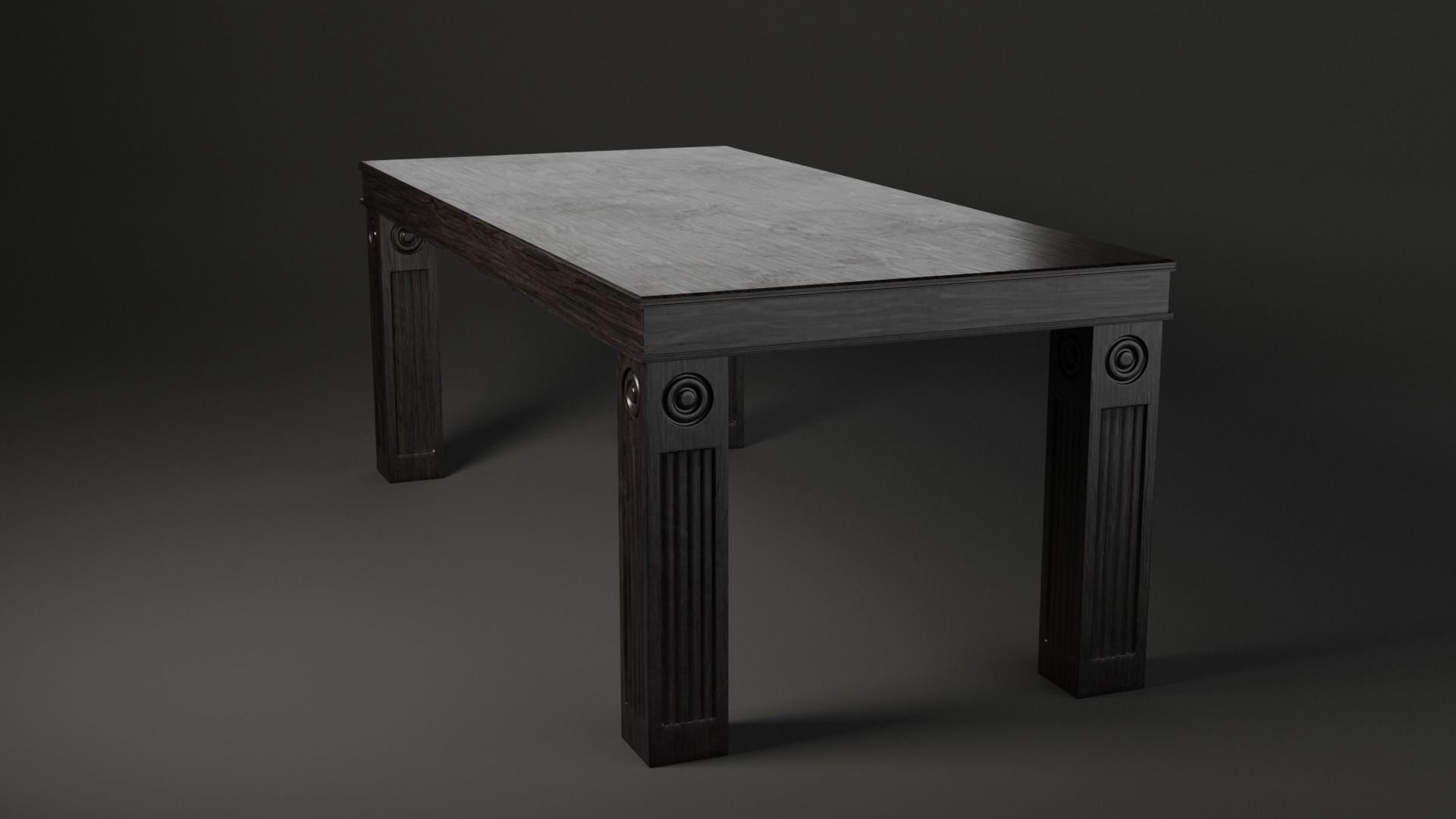 Dining Table Set 3D model_3