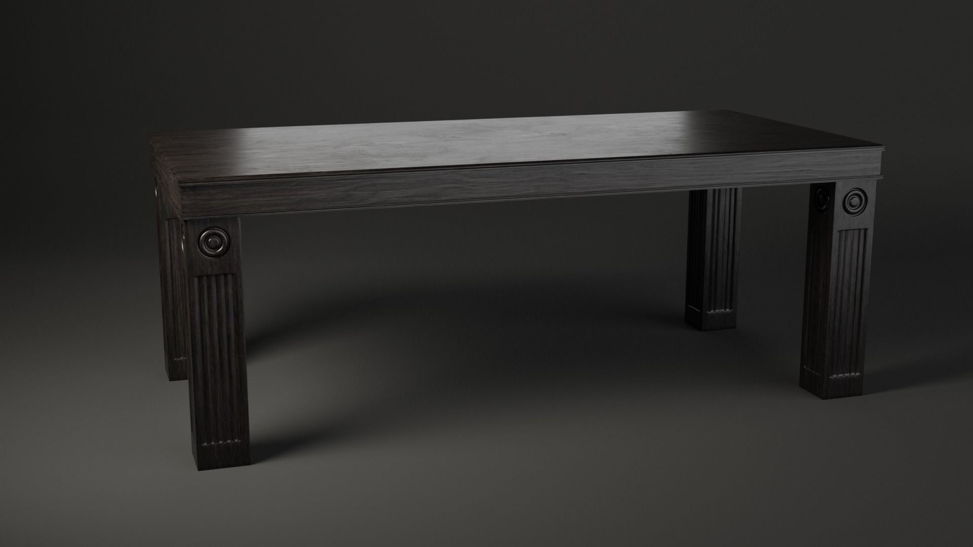 Dining Table Set 3D model_2
