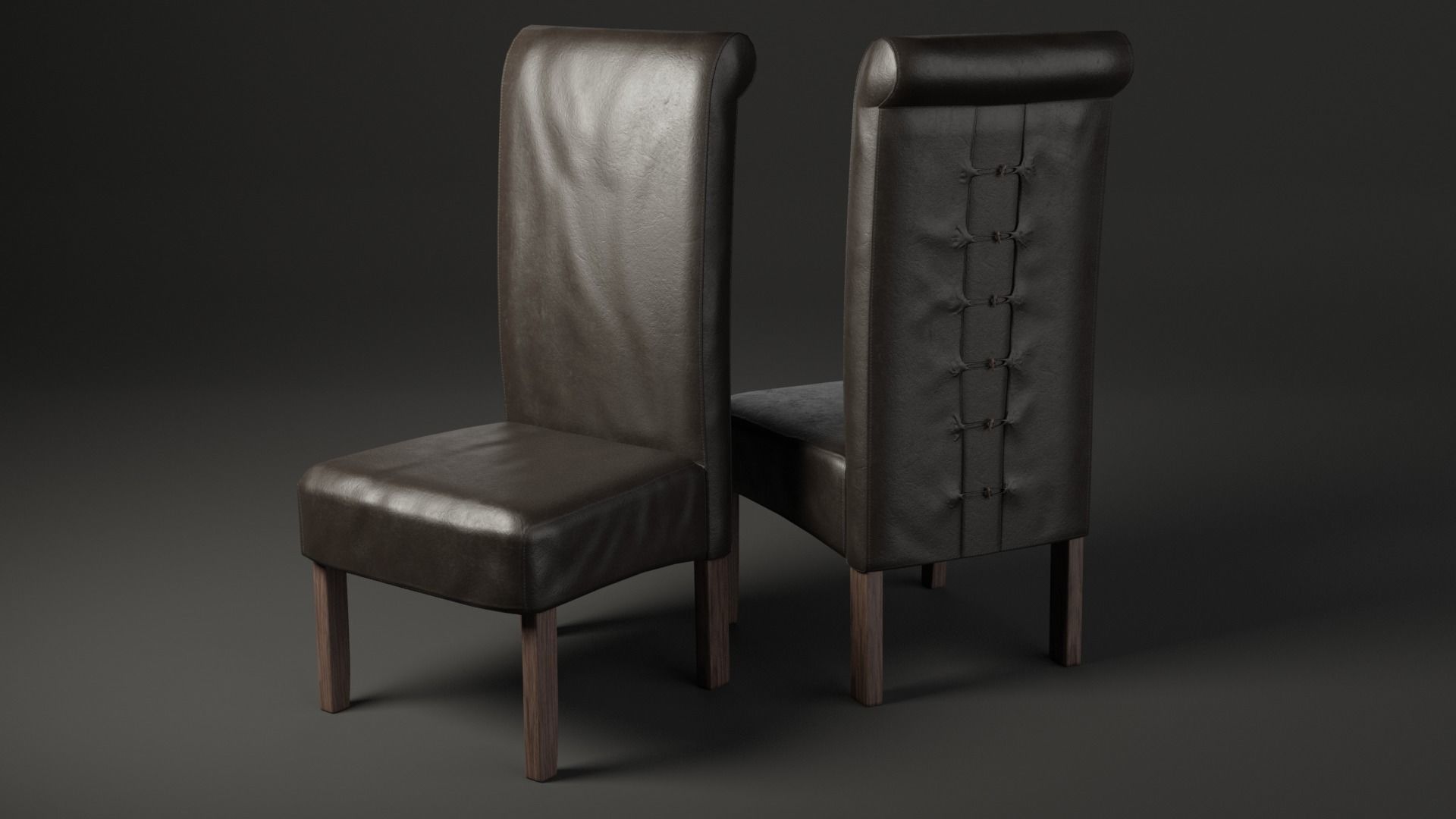 Dining Table Set 3D model_8