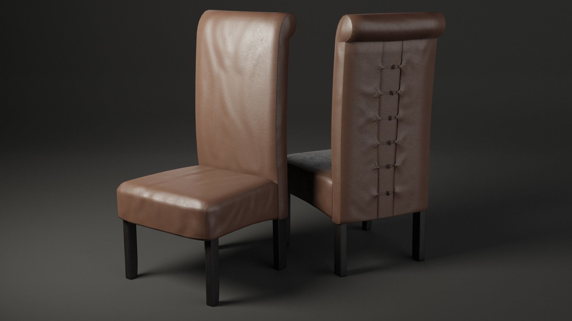 Dining Table Set 3D model_7