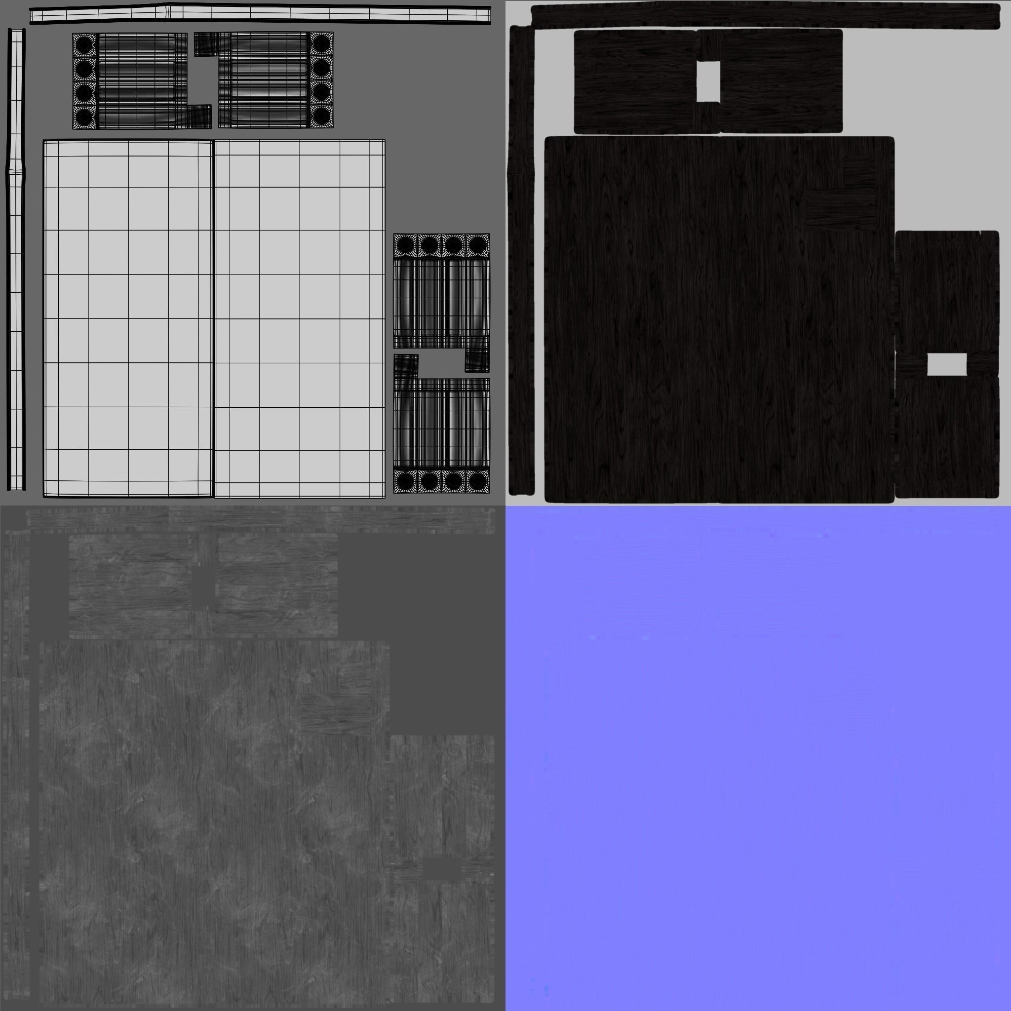 Dining Table Set 3D model_13