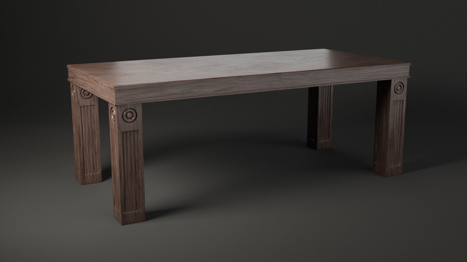 Dining Table Set 3D model_5
