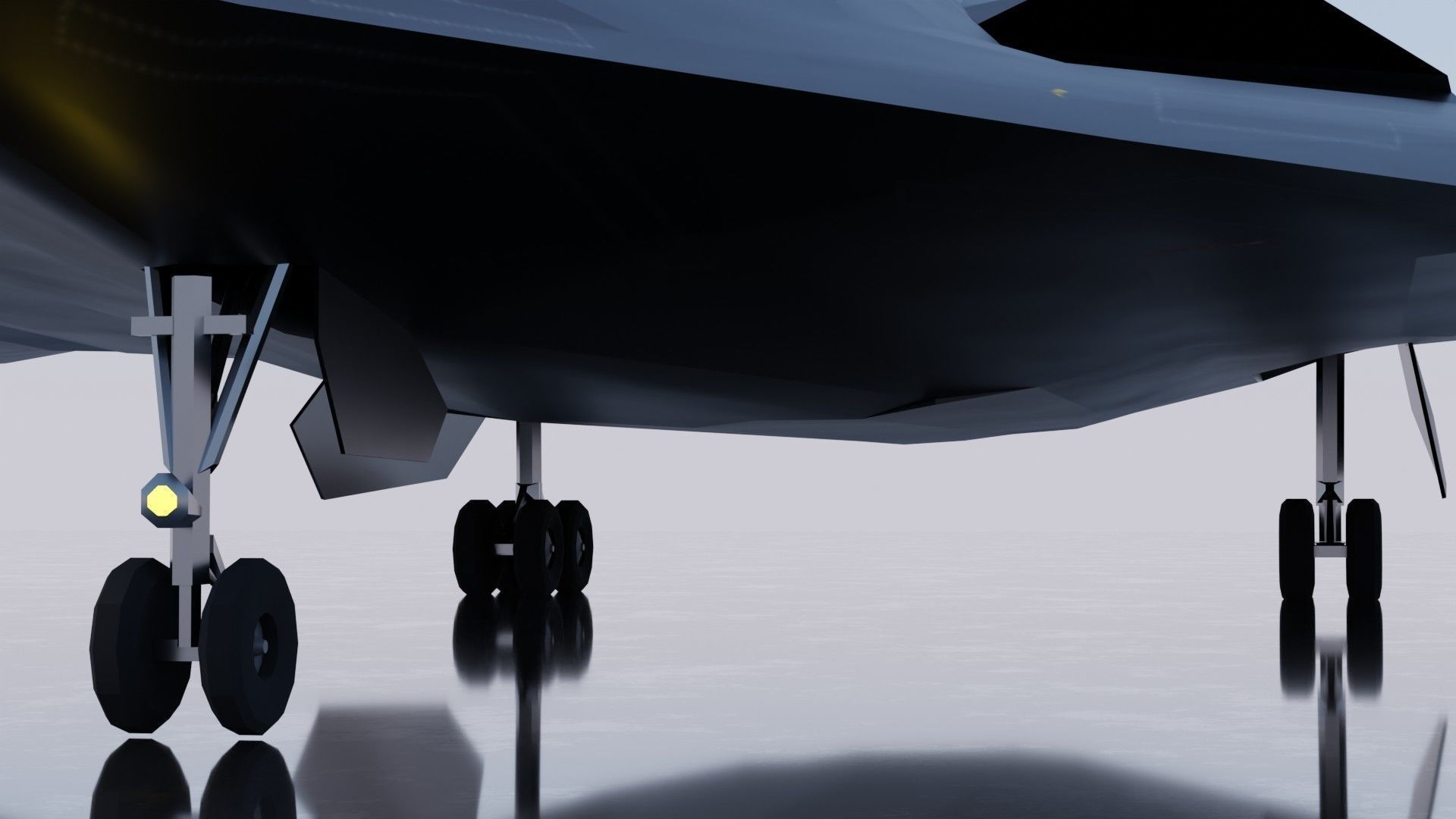 Xian H-20 stealth bomber Low-poly 3D model_12