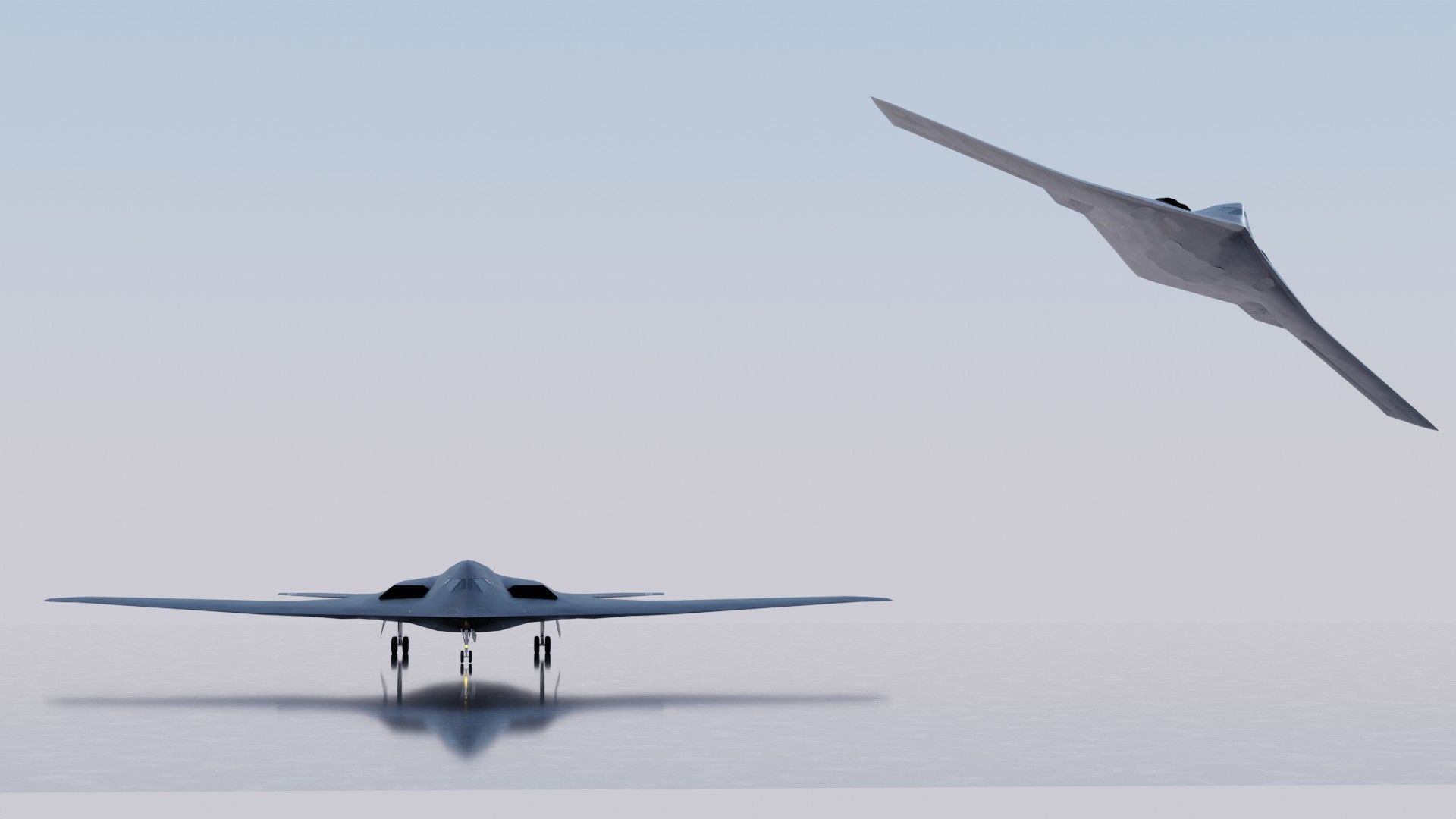 Xian H-20 stealth bomber Low-poly 3D model_19